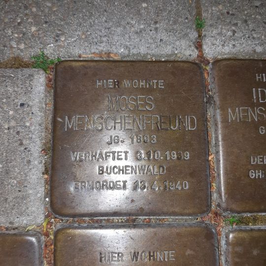 Stolperstein en memoria de Moses Wolf Menschenfreund