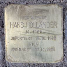 Stolperstein dedicated to Hans Holländer