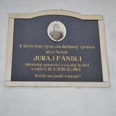 Pôsobisko v r. 1780-1807, tabuľa pamätná