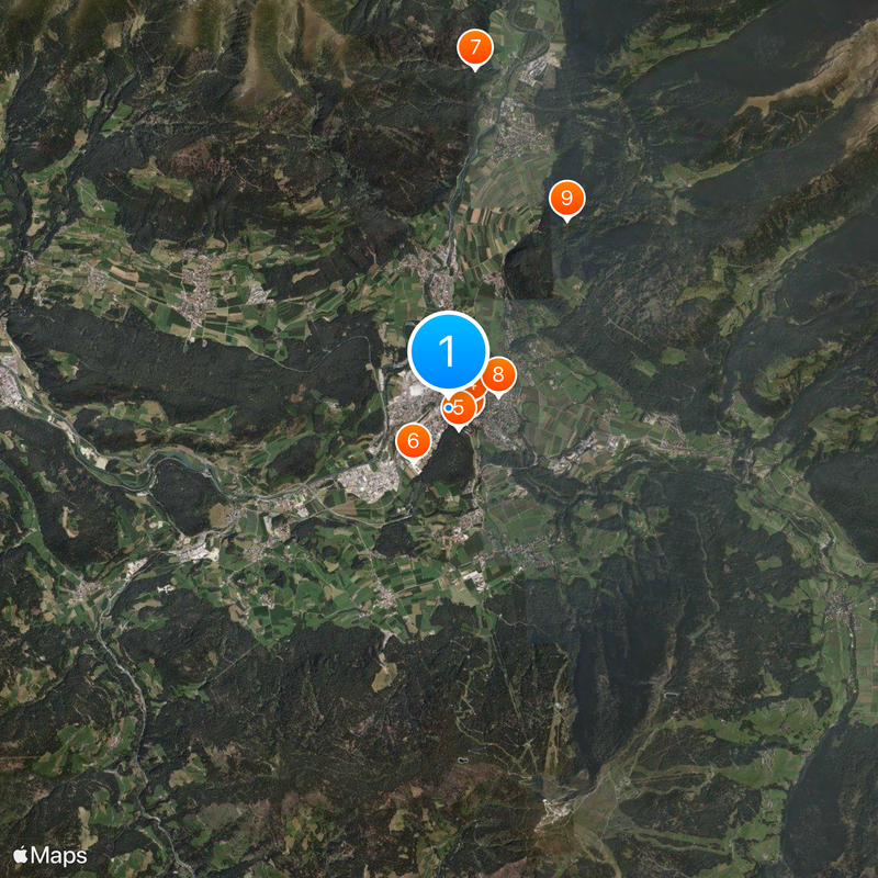 Bruneck Mapa