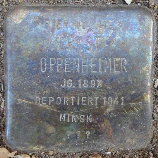Stolperstein en memoria de Ernst Oppenheimer