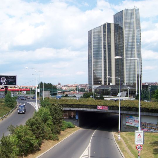 Bridge of 5. května street over Kongresová street