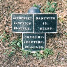 Shropshire Union Canal Milepost Circa 160 Metres South Of Bridge Number 61 At Sj 685 335