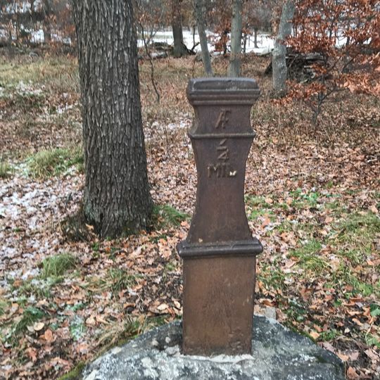 Kvartsmilstolpe i järn, Skansen