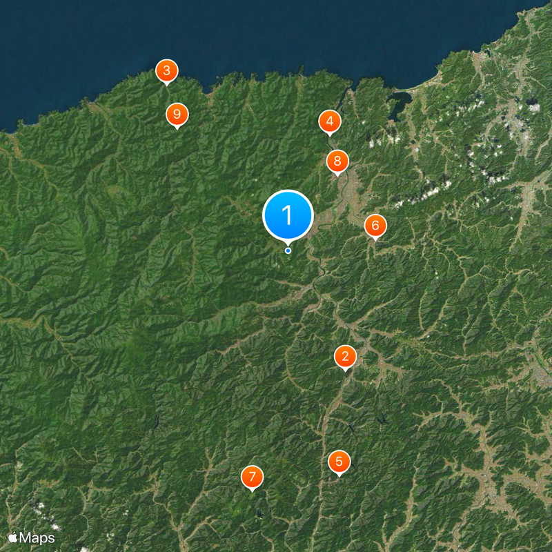 Tajima Province Map