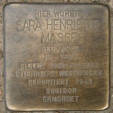 Stolperstein dedicated to Sara Henriette Masse