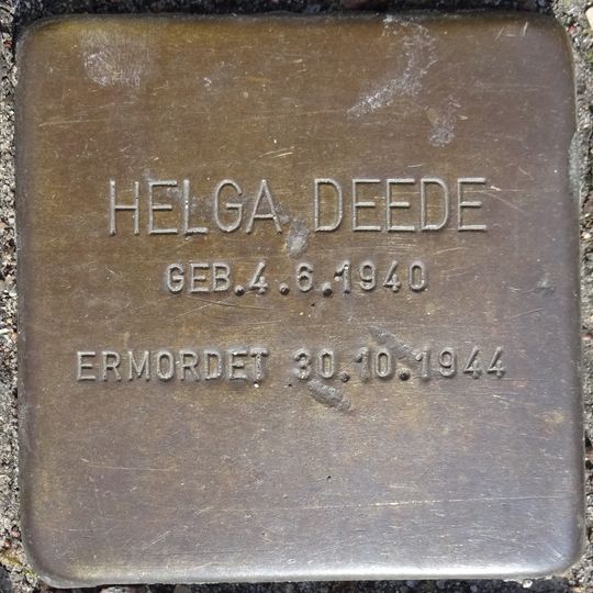 Stolperstein à la mémoire de Helga Deede