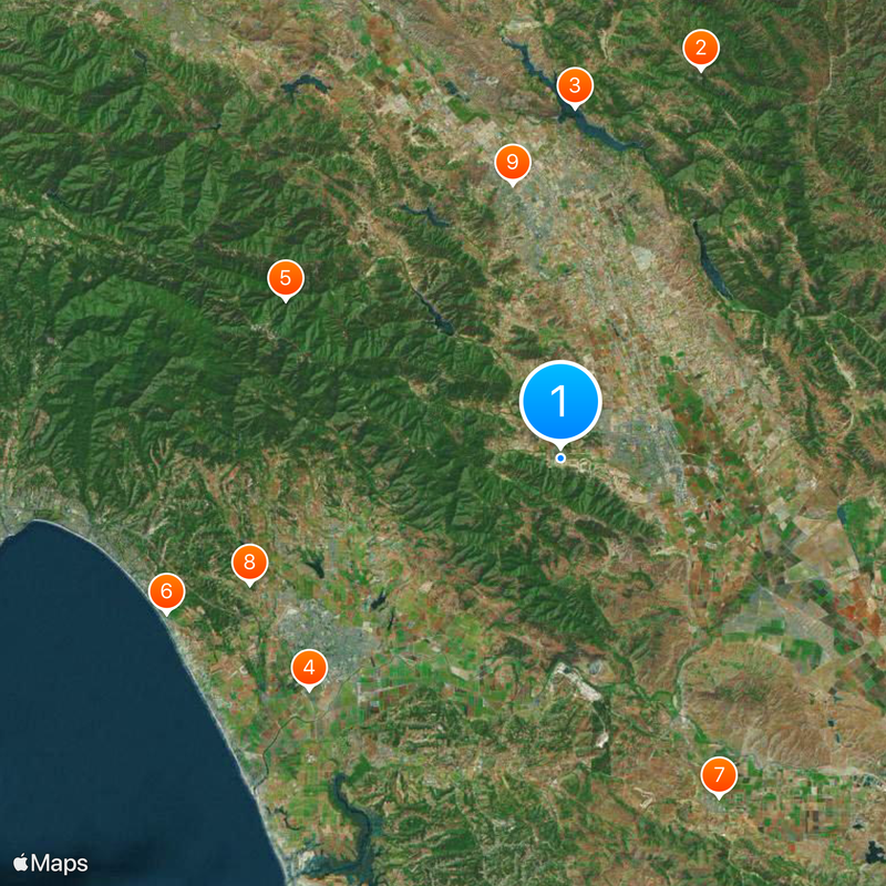 Gilroy Gardens Mappa