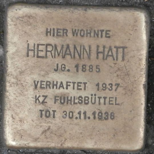 Stolperstein en memoria de Hermann Hatt