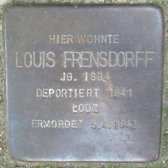 Stolperstein dedicated to Louis Frensdorff