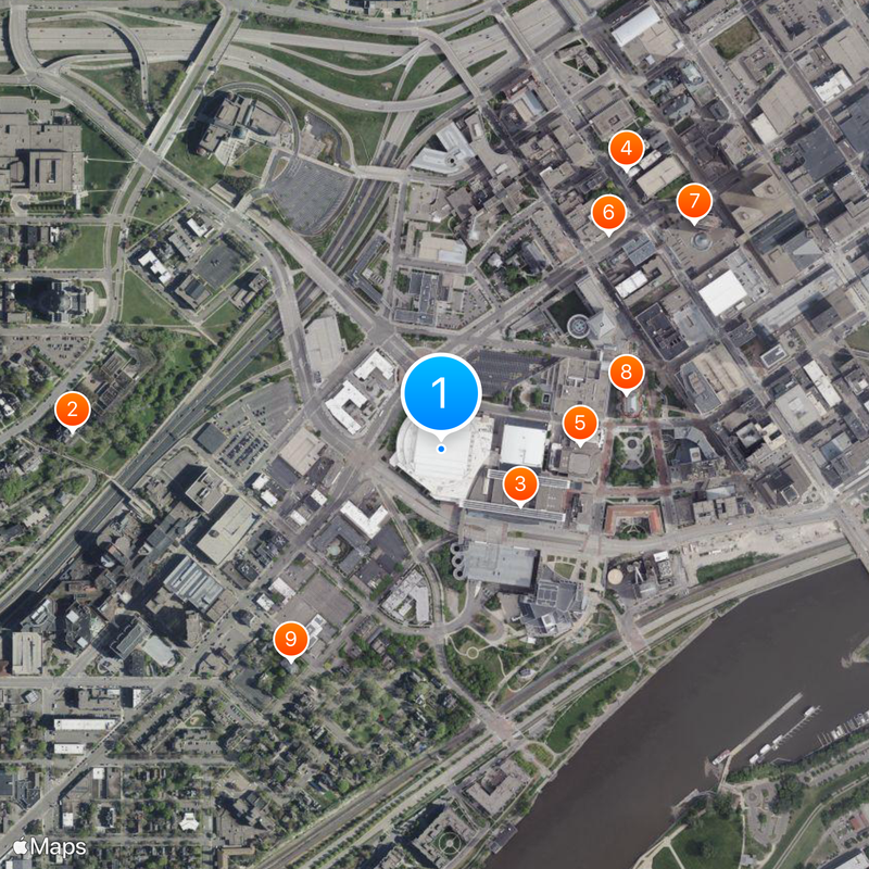 Xcel Energy Center Map