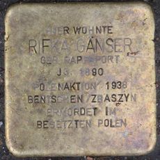 Stolperstein dedicated to Rifka Gänser