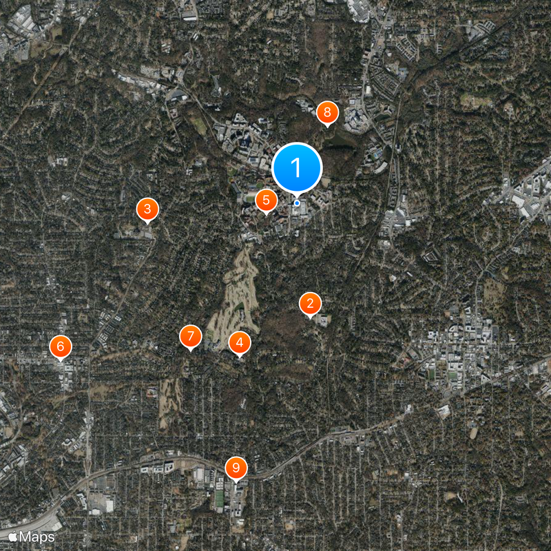 Emory University Hospital Map