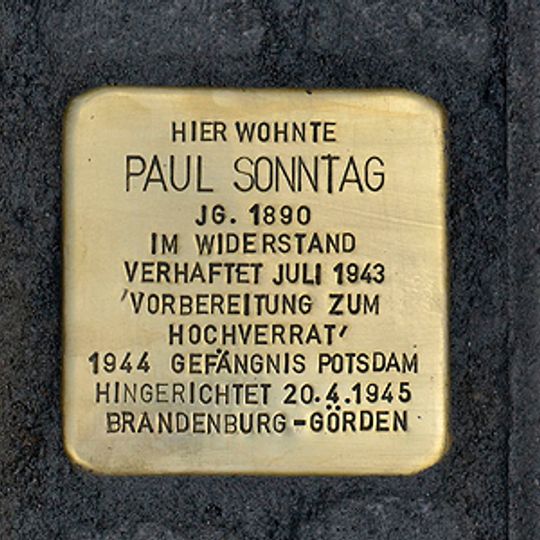 Stolperstein für Paul Sonntag