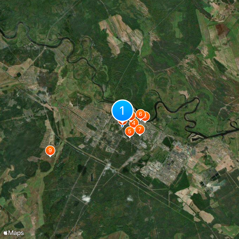 Svyetlahorsk Map