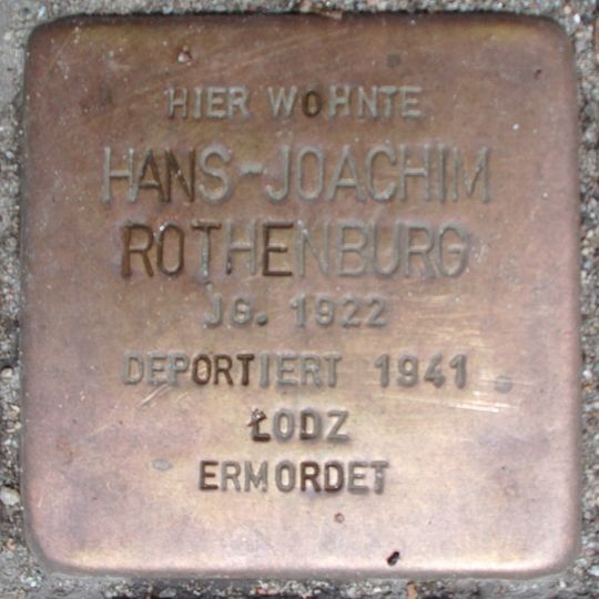 Stolperstein en memoria de Hans-Joachim Rothenburg
