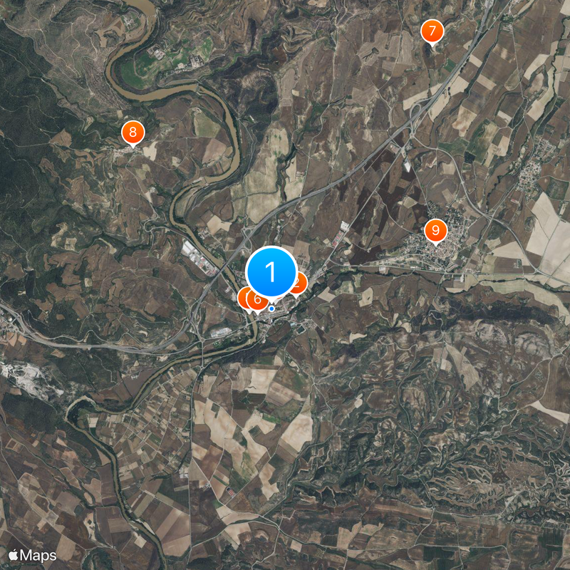 Puente La Reina – Gares Map