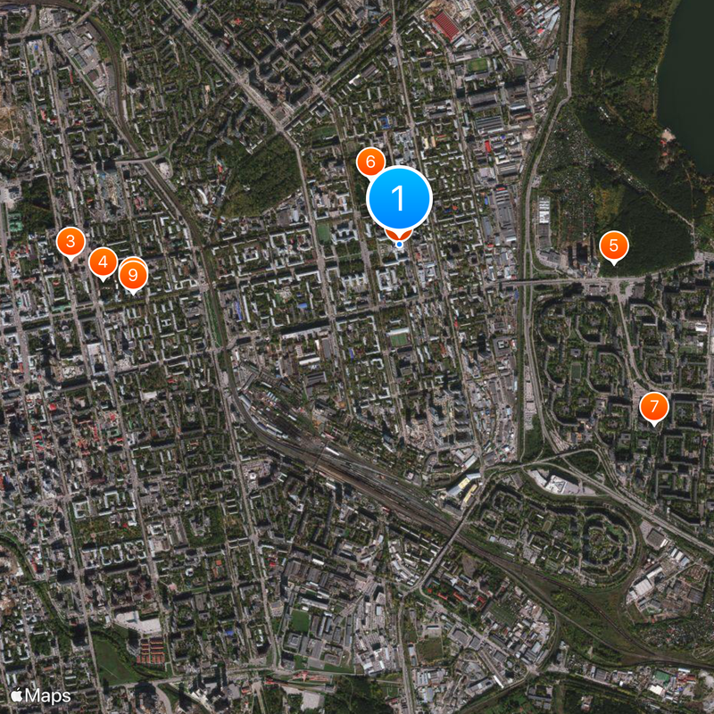 Uralski Uniwersytet Federalny Mapa