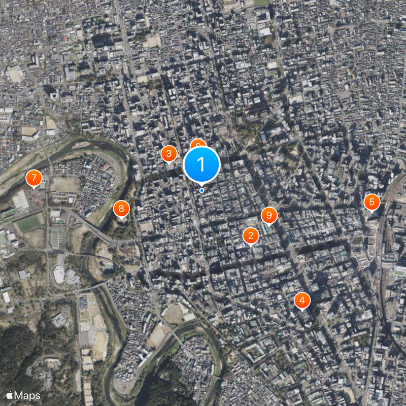 Kokubunchō, Sendai Mapa