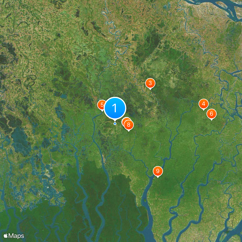 Ganges Delta Map