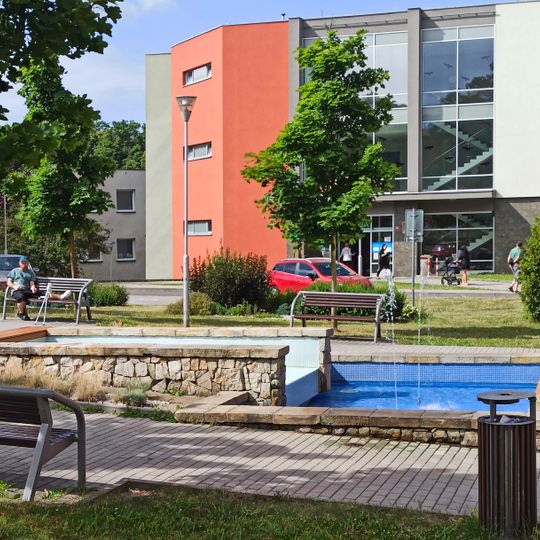 Fontána u nemocnice v Příbrami