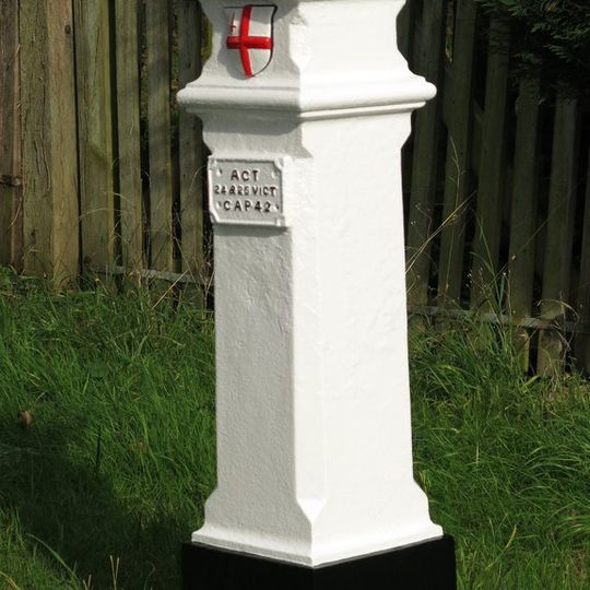 London Coal Duty Marker On County Boundary Where Road Meets Potter Street Hill