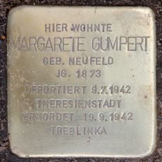 Stolperstein dedicated to Margarete Gumpert
