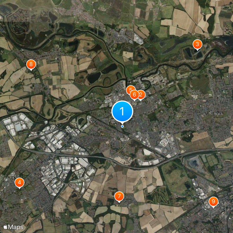Normanton, Pontefract and Castleford Map