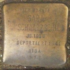 Stolperstein dedicated to Sara Schwarzschild