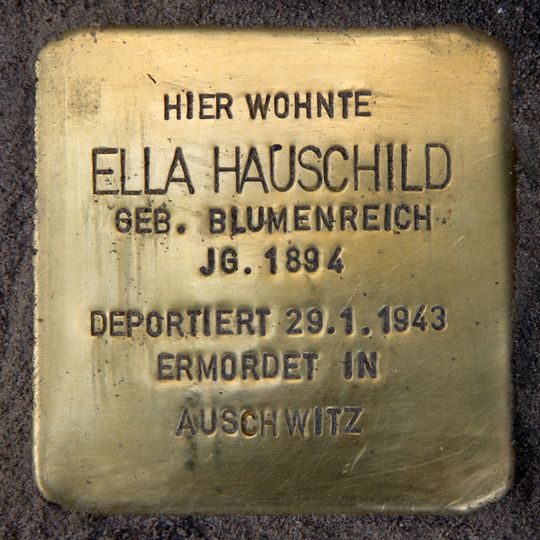 Stolperstein dedicated to Ella Hauschild