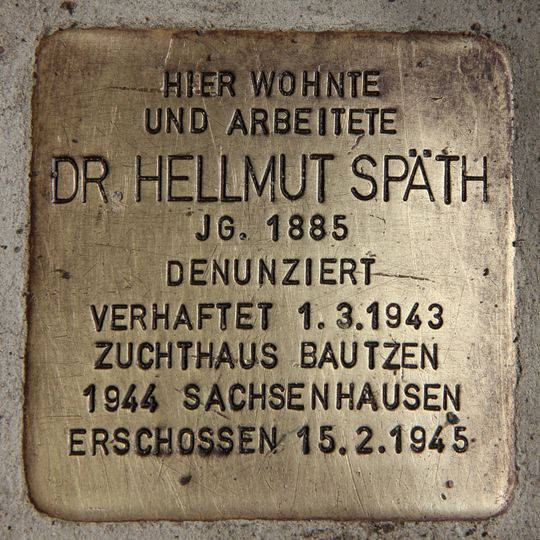 Stolperstein dedicated to Hellmut Späth