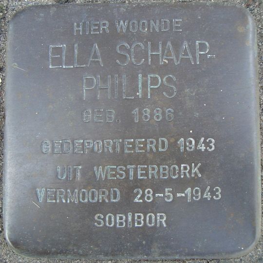 Stolperstein en memoria de Ella Schaap Philips