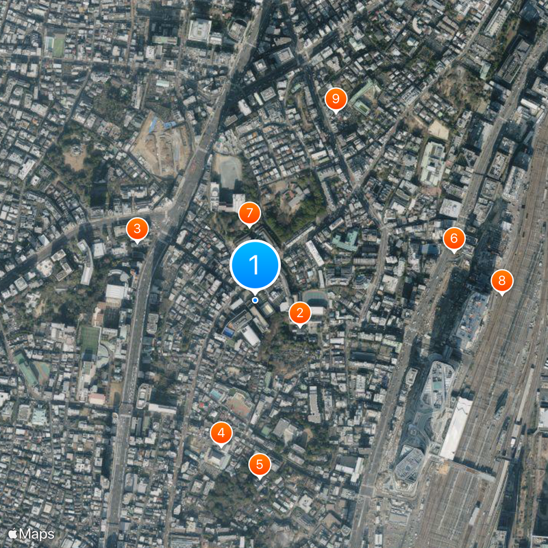 Tokai University Takanawadai High School Map