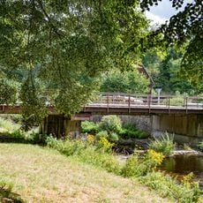 Most Tovární ulice přes Divokou Orlici v Žamberku