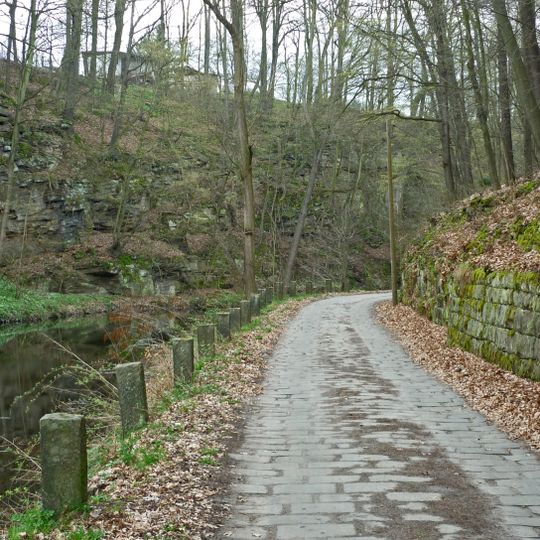 Alte Straßenpflasterung Mühlleite -