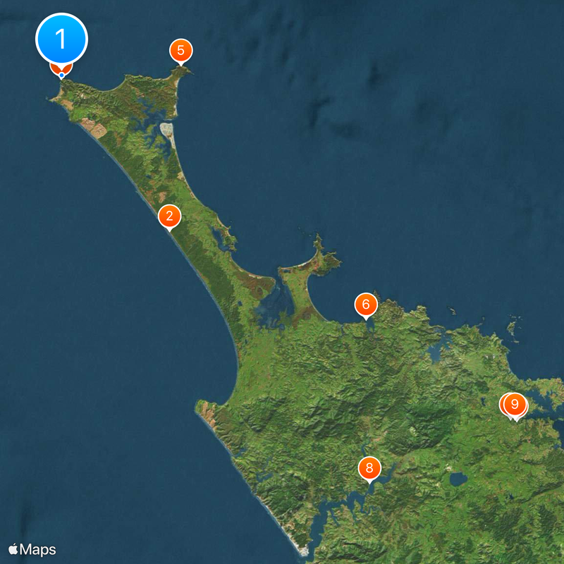 Cape Reinga / Te Rerenga Wairua Map