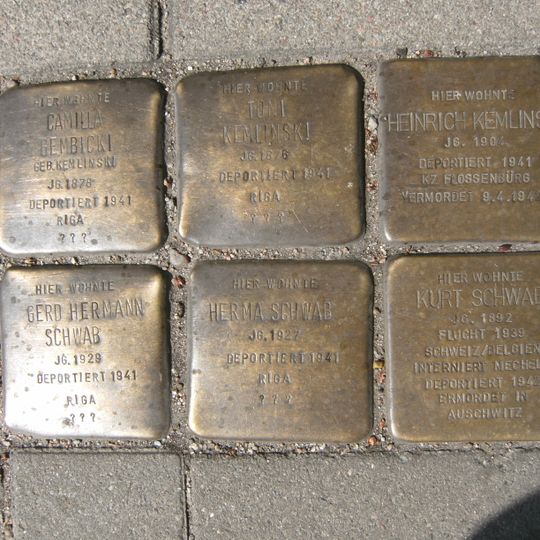 Stolperstein dedicated to Toni Kemlinski