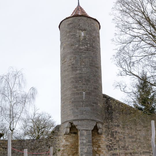 Streichwehr Klosterturm in Rothenburg ob der Tauber