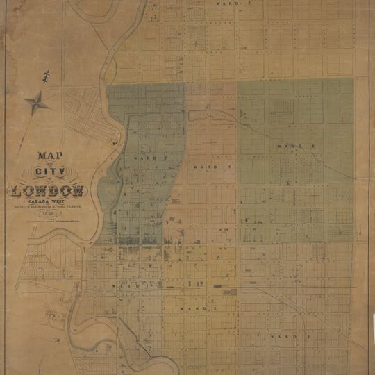Map of the City of London Canada West