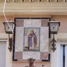 Ceramic panel of Saint Anthony at 12 Sant Antoni square