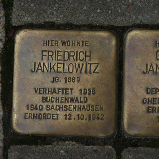 Stolperstein en memoria de Friedrich Jankelowitz