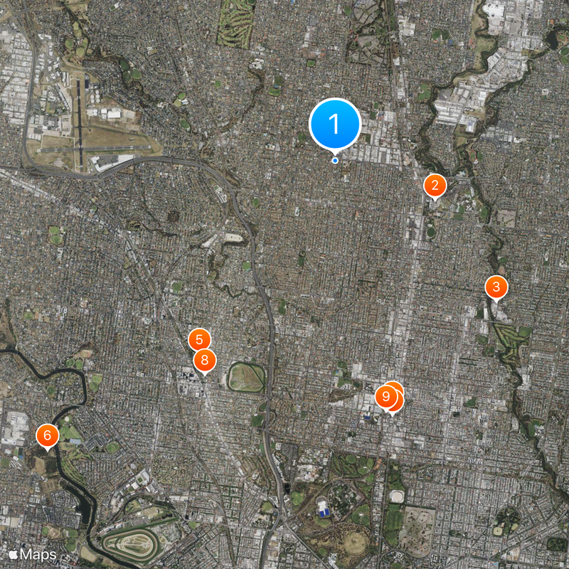 Ciudad de Moreland Mapa