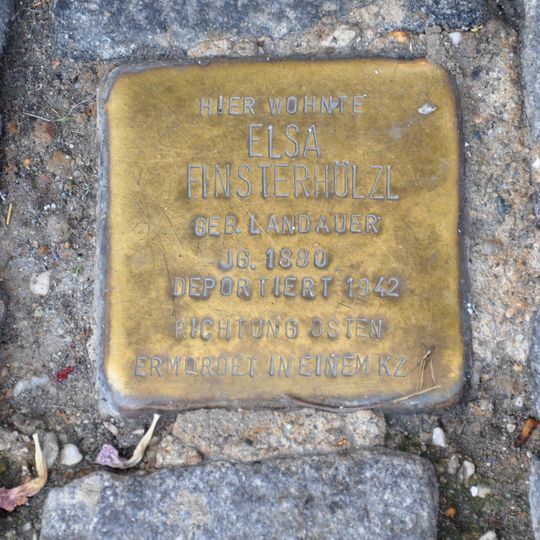 Stolperstein dedicated to Elsa Finsterhölzl