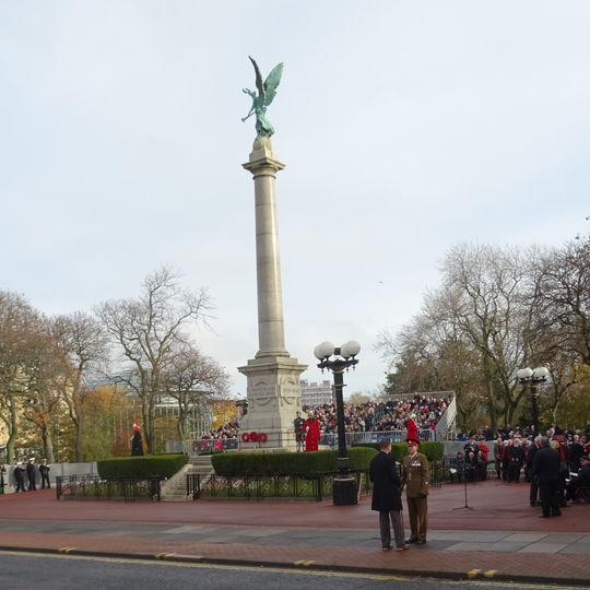 War Memorial with Railings and Gates