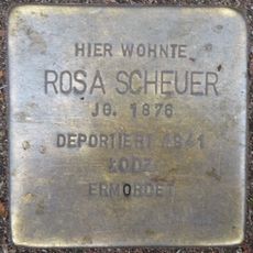 Stolperstein dedicated to Rosa Scheuer