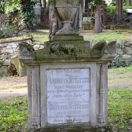 Ev. cintorín Kozia brána, náhrobník s urnou