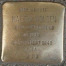 Stolperstein dedicated to Martha Münden