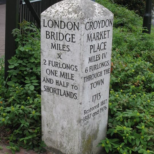 Milestone At Corner Of High Street And Bromley Road