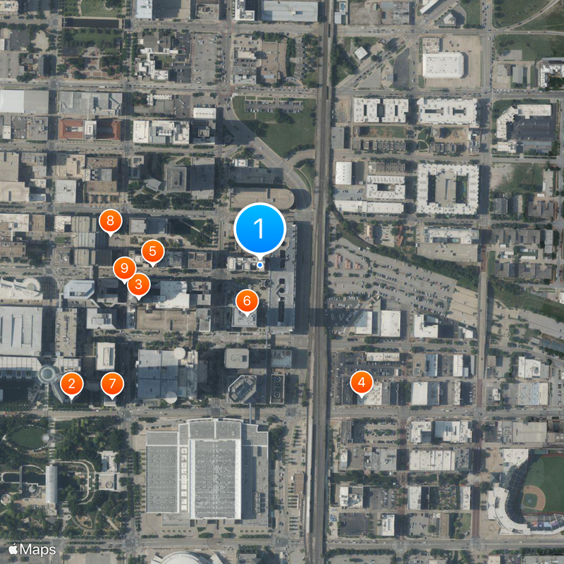 Skirvin Hilton Hotel Map