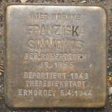 Stolperstein dedicated to Franziska Simmonds